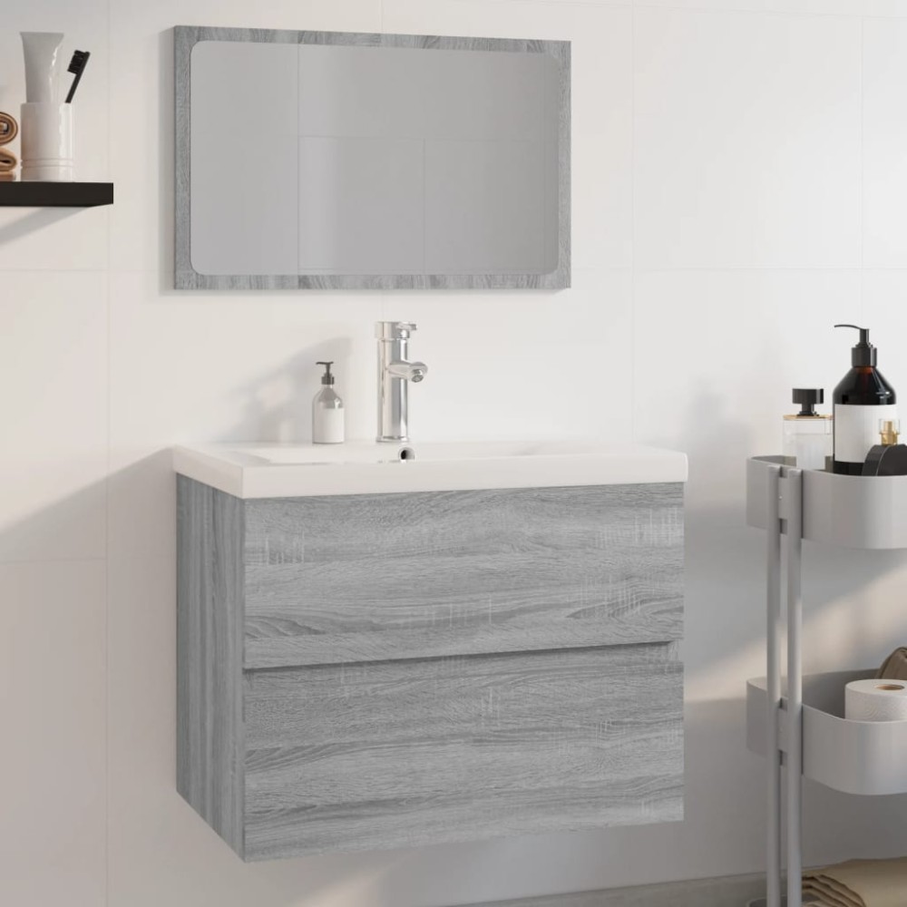 vidaXL Σετ Επίπλων Μπάνιου Γκρι Sonoma Επεξεργασμένο Ξύλο 60x38,5x45cm