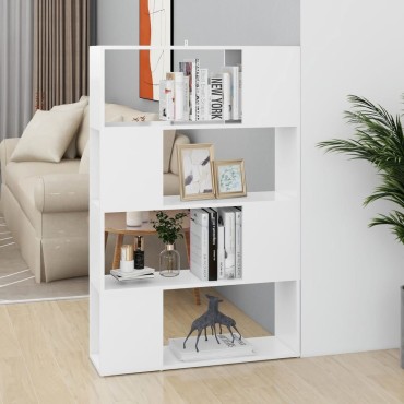 vidaXL Βιβλιοθήκη/Διαχωριστικό Χώρου Λευκό 80x24x124,5cm Μοριοσανίδα 1 τεμ.