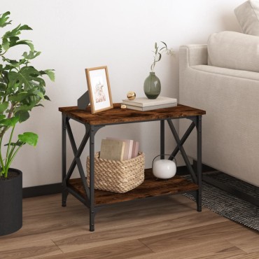 vidaXL Βοηθητικό Τραπέζι Καπνιστή Δρυς 55x38x45cm Επεξεργασμένο Ξύλο