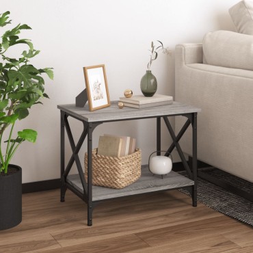 vidaXL Βοηθητικό Τραπέζι Γκρι Sonoma 55x38x45cm Επεξεργασμένο Ξύλο