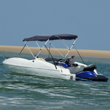 vidaXL Τέντα Σκάφους με 3 Αψίδες Τοιχώματα 183x(137-152)x137 εκ.