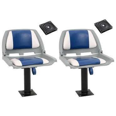 vidaXL Καθίσματα Σκάφους 2 Τεμ. με Ορθοστάτη 360° Περιστροφή