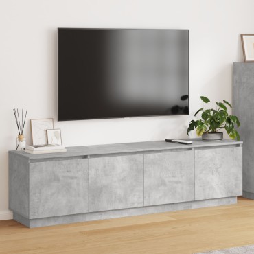 vidaXL Ντουλάπι τηλεόρασης με LED τσιμεντένιο γκρι 180x38x49cm από επεξεργασμένο ξύλο