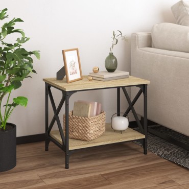vidaXL Βοηθητικό Τραπέζι Sonoma Δρυς 55x38x45cm Επεξεργασμένο Ξύλο
