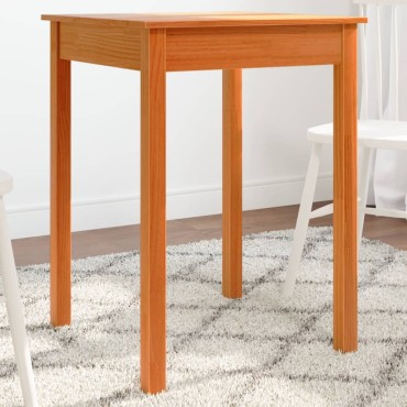 vidaXL Τραπεζαρία Καφέ Κεριού 55x55x75cm από Μασίφ Ξύλο Πεύκου 1 τεμ.