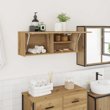 vidaXL Ντουλάπι τοίχου μπάνιου Artisan Oak Κατασκευασμένο ξύλο 80x25x30 cm 1 τεμ.