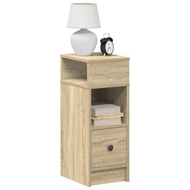 vidaXL Κομοδίνα 2 τεμ. με συρτάρι Sonoma Δρυς 25x31x66cm