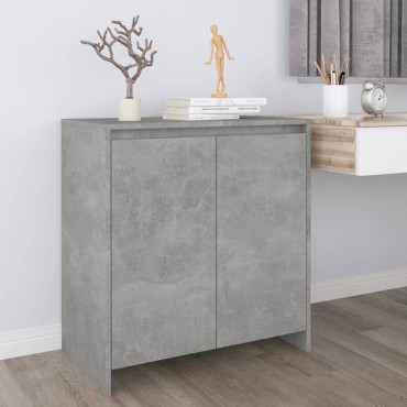 vidaXL Μπουφές Γκρι Σκυροδέματος 70x41x75cm Επεξεργασμένο Ξύλο 1 τεμ.