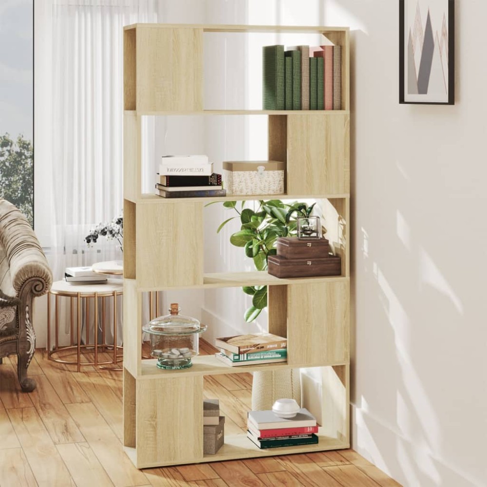 vidaXL Βιβλιοθήκη/Διαχωριστικό Χώρου Sonoma Δρυς 80x24x155cm Μοριοσ.