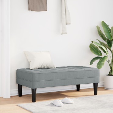 vidaXL Παγκάκι Ανοιχτό Γκρι 113x57x39cm Υφάσμα