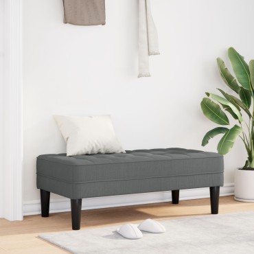 vidaXL Παγκάκι Σκούρο Γκρι 113x57x39cm Υφάσματος
