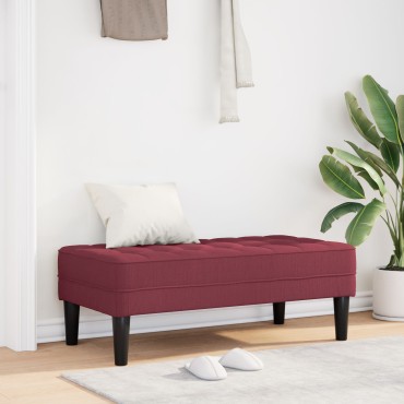 vidaXL Παγκάκι Κόκκινο 113x57x39cm Ταπετσαρία