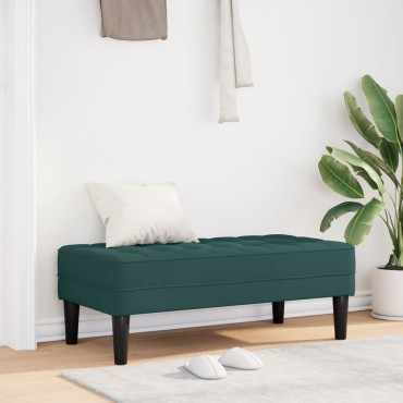 vidaXL Παγκάκι Σκούρο Πράσινο 113x57x39cm Υφάσματος