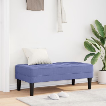vidaXL Παγκάκι Τζην Μπλε 113x57x39cm Υφασμάτινο