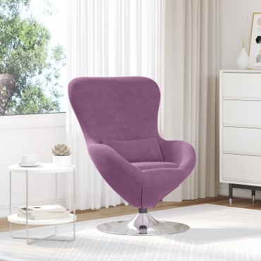 vidaXL Πολυθρόνα Αυγού Purple Velvet