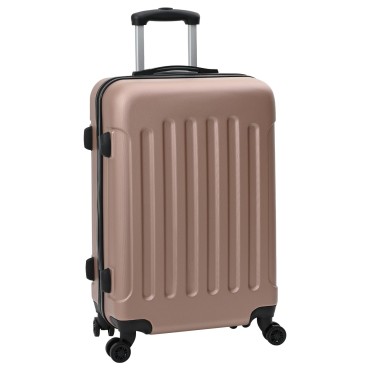 vidaXL Σετ Βαλίτσας 3 τμχ Σκληρή Ροζ Χρυσό 20” 24” 28” ABS