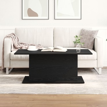 vidaXL Τραπεζάκι Σαλονιού Μαύρο Ραμμένο 102x55,5x40cm Επεξεργασμένο Ξύλο 1 τεμ.