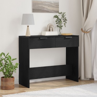 vidaXL Κονσόλα Μαύρη Δρυς 90x36x75cm Κατασκευασμένο ξύλο 1 τεμ.