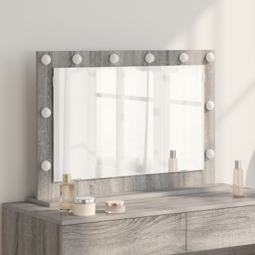 vidaXL Καθρέφτης Vanity Γκρι Σονόμα Επεξεργασμένο ξύλο 80 x 55 x 18 εκ