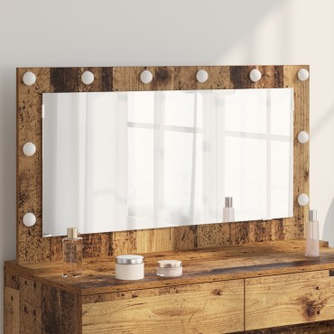 vidaXL Καθρέφτης Vanity Παλιό ξύλο Ξύλο και Γυαλί 100 x 55 x 18 εκ