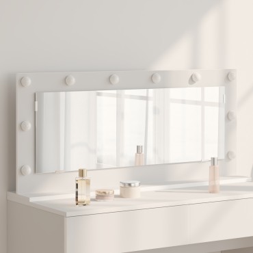 vidaXL Καθρέφτης Vanity με LED Φώτα Λευκό 100x45x18 εκ.