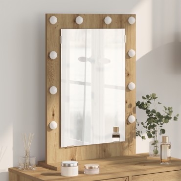 vidaXL Καθρέφτης Vanity Αρτιστίκ δρυς Ξύλο 70 x 50 x 18 εκ.