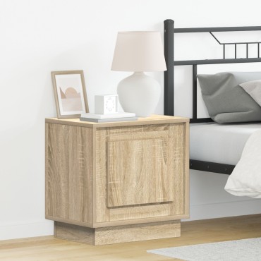 vidaXL Κομοδίνα Σετ 2 Sonoma oak Επεξεργασμένο ξύλο 44x34.5x45 εκ 1 τεμ.