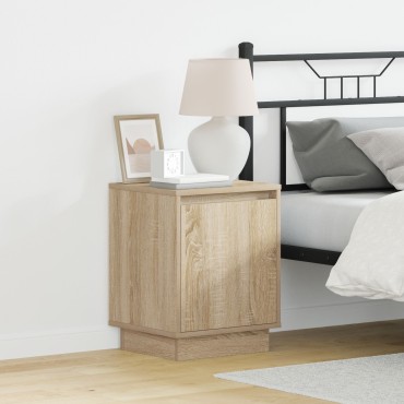 vidaXL Κομοδίνα Σετ 2 Οξιά Επεξεργασμένο Ξύλο 39x34.5x50cm 1 τεμ.