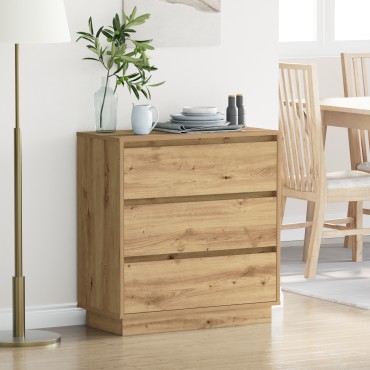 vidaXL Κομοδίνο Artisan Oak 71x34,5x75cm Επεξεργασμένο ξύλο 1 τεμ.