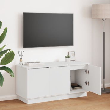vidaXL Κάστρο Τηλεόρασης Λευκό 100x38x49cm Επεξεργασμένο Ξύλο