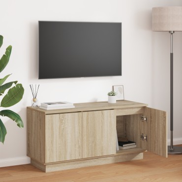 vidaXL ντουλάπι τηλεόρασης δρυς Sonoma 100x38x49cm Επεξεργασμένο ξύλο