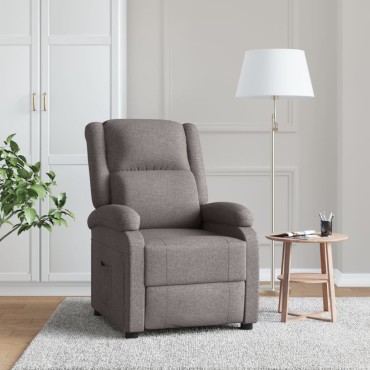 vidaXL Πολυθρόνα Ανακλινόμενη Taupe Υφασμάτινη 70x93x98cm 1 τεμ.