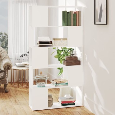 vidaXL Βιβλιοθήκη/Διαχωριστικό Χώρου Λευκό 80x24x155cm Μοριοσανίδα 1 τεμ.