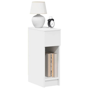 vidaXL Κομοδίνο με συρτάρι Λευκό 20x36x60cm 1 τεμ.