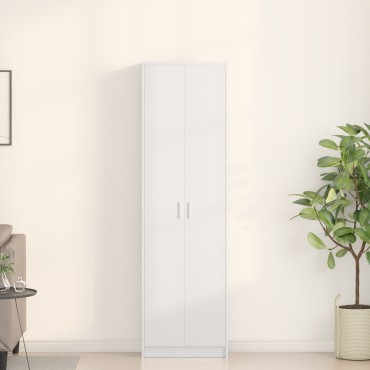 vidaXL ντουλάπα Λευκή 55x25x189cm από επεξεργασμένο ξύλο