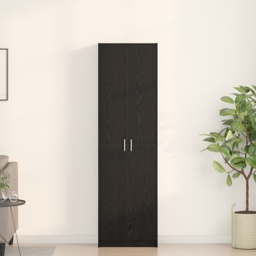 vidaXL Ντουλάπα Μαύρης Βελανιδιάς 55x25x189cm Επεξεργασμένου Ξύλου 1 τεμ.