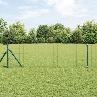 vidaXL Euro Fence με 13 Πόλους 0.4x25 μ Γαλβανισμένος Χάλυβας Πράσινος