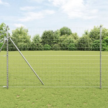 vidaXL Euro Fence με 7 Στήλες 1.6x10 μ Γαλβανισμένος Χάλυβας