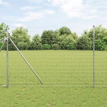 vidaXL Euro Fence με 7 Πόλους 1.5x10 μ Γαλβανισμένος Χάλυβας