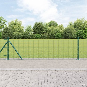 vidaXL Euro Fence με 7 φλάντζες 0.4x10 μ Γαλβανισμένο μέταλλο