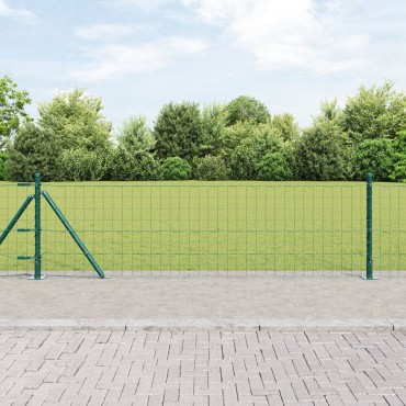 vidaXL Euro Fence με 13 Φλαντζωτά Πόδια 0.4x50 μ Γαλβανισμένου Ατσαλιού