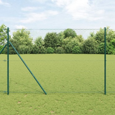 vidaXL Hexagon Fence Πράσινος 1.5x100 m Ατσάλι