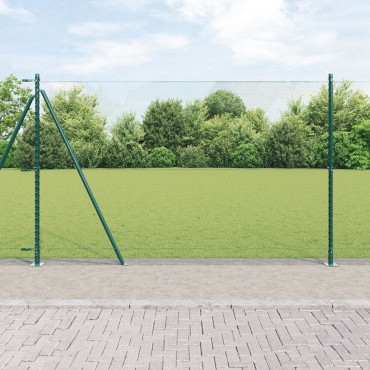 vidaXL Εξαγωνική Περίφραξη Πράσινη 1.4x25 m Χάλυβας