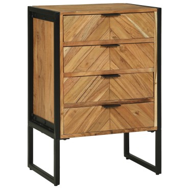 vidaXL Highboard 50x35x75cm Μασίφ Ξύλο Ακακίας 1 τεμ.