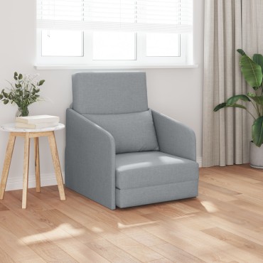 vidaXL Κρεβάτι Καναπές 2-σε-1 Ανοιχτό Γκρι 65x80x83cm Υφάσματος