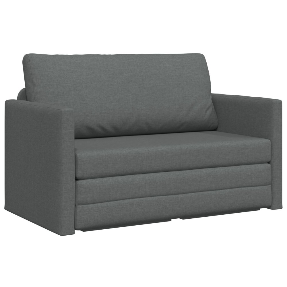 vidaXL Κρεβάτι καναπές Σκούρο Γκρι ύφασμα 124x71x78cm