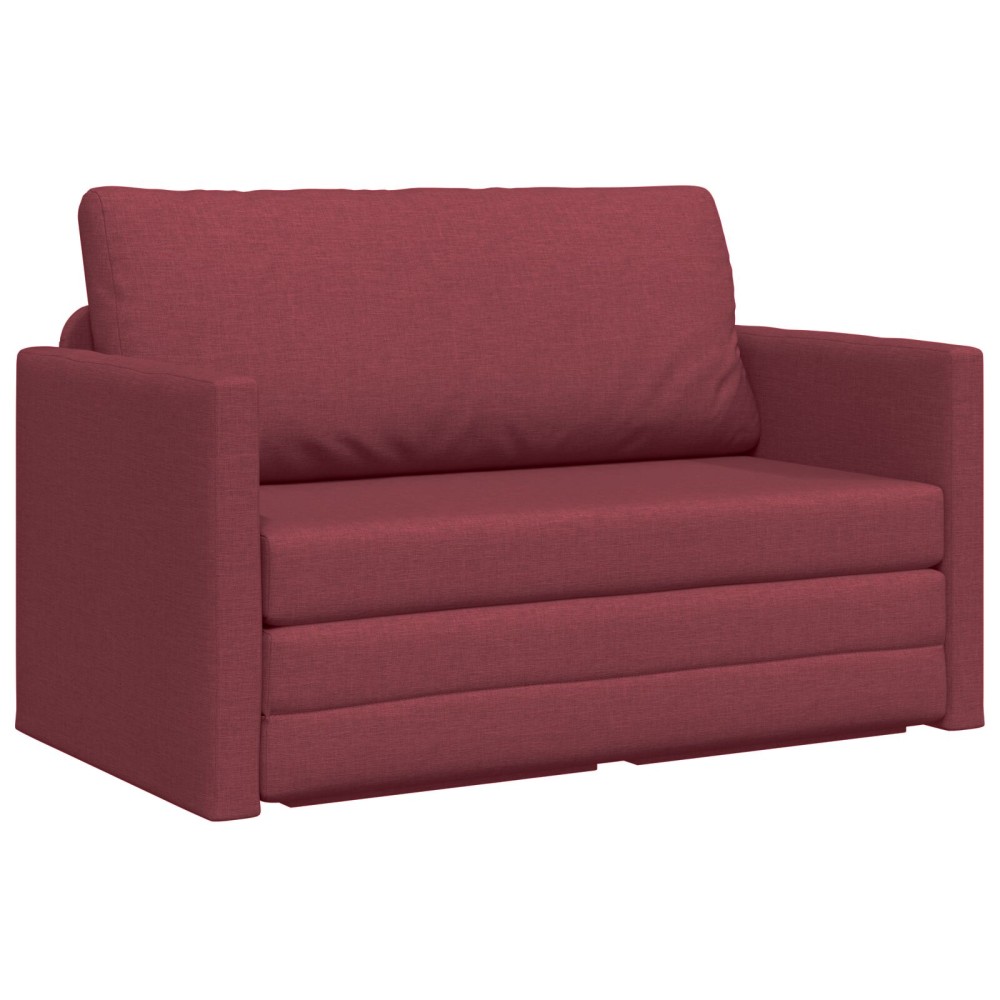 vidaXL Καναπές κρεβάτι 2 σε 1 Μπορντό 124x71x78cm Υφασμα