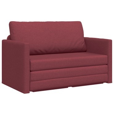 vidaXL Καναπές κρεβάτι 2 σε 1 Μπορντό 124x71x78cm Υφασμα