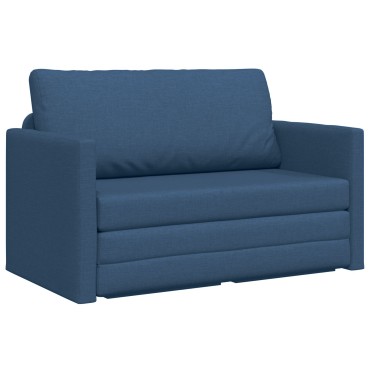 vidaXL Καναπές Κρεβάτι 2 σε 1 Μπλε 124x71x78cm Ύφασμα 1 τεμ. Γωνιακός