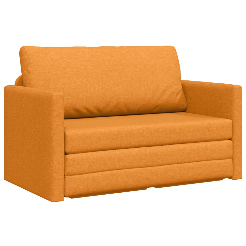 vidaXL Καναπές Κρεβάτι 2-σε-1 Βαθύ Κίτρινο 124x71x78cm Υφάσματος 1 τεμ. Γωνιακός